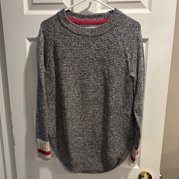 Roots Sweaters - Roots Gray and Red Crewneck Sweater